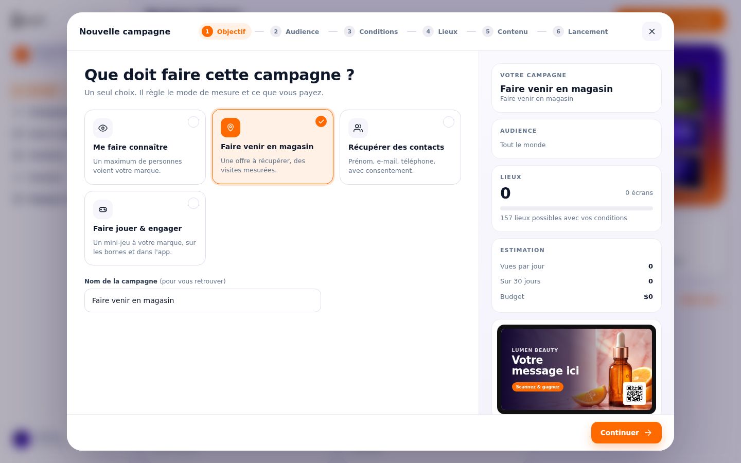 Un objectif, un clic