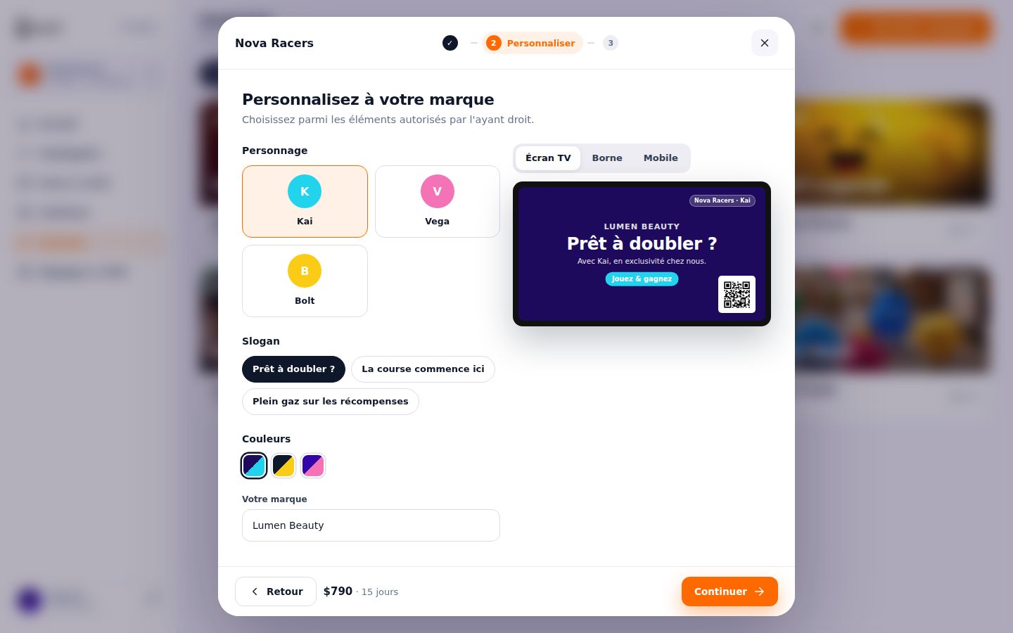 La marque personnalise, vous validez