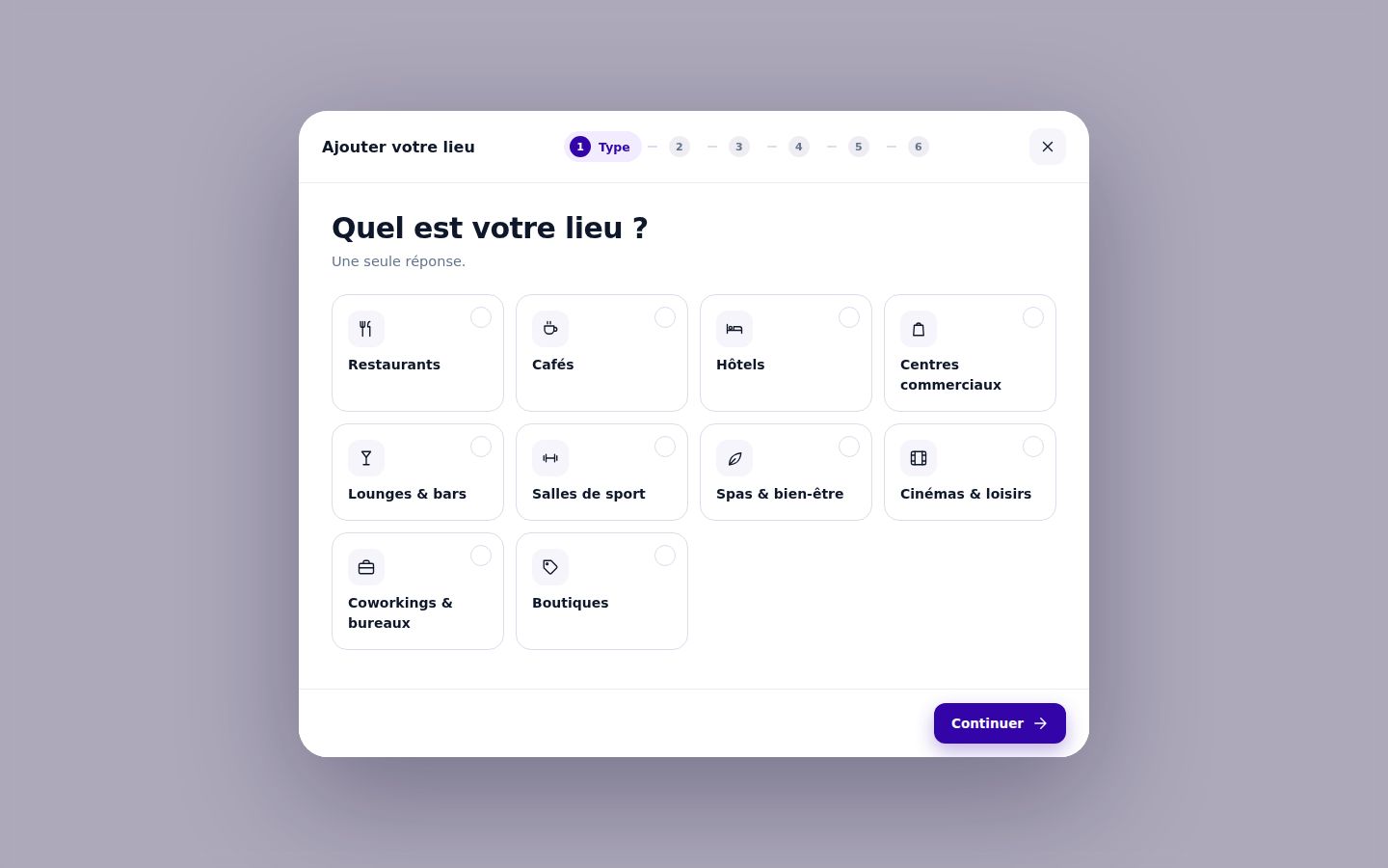 Votre lieu en 4 questions